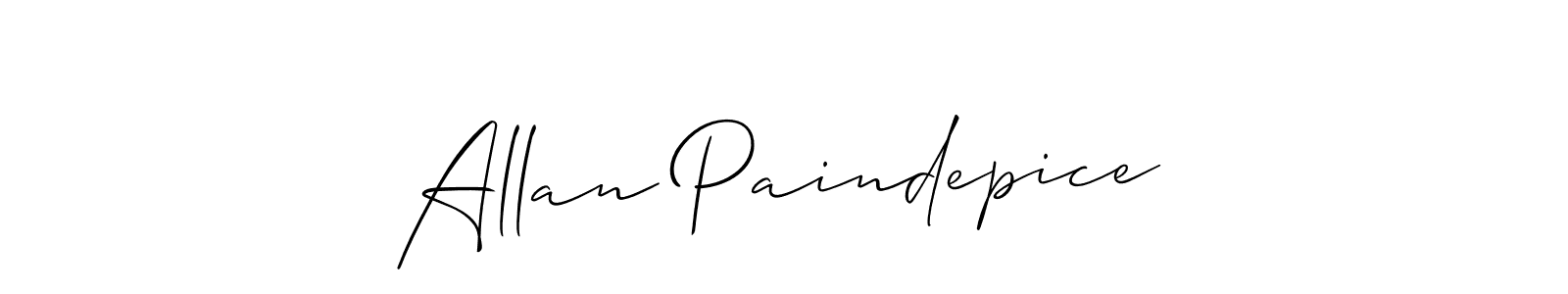 Check out images of Autograph of Allan Paindepice name. Actor Allan Paindepice Signature Style. Allison_Script is a professional sign style online. Allan Paindepice signature style 2 images and pictures png