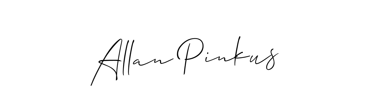 How to make Allan Pinkus name signature. Use Allison_Script style for creating short signs online. This is the latest handwritten sign. Allan Pinkus signature style 2 images and pictures png