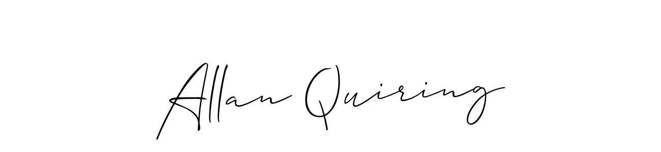 Allison_Script is a professional signature style that is perfect for those who want to add a touch of class to their signature. It is also a great choice for those who want to make their signature more unique. Get Allan Quiring name to fancy signature for free. Allan Quiring signature style 2 images and pictures png