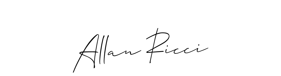 How to make Allan Ricci signature? Allison_Script is a professional autograph style. Create handwritten signature for Allan Ricci name. Allan Ricci signature style 2 images and pictures png