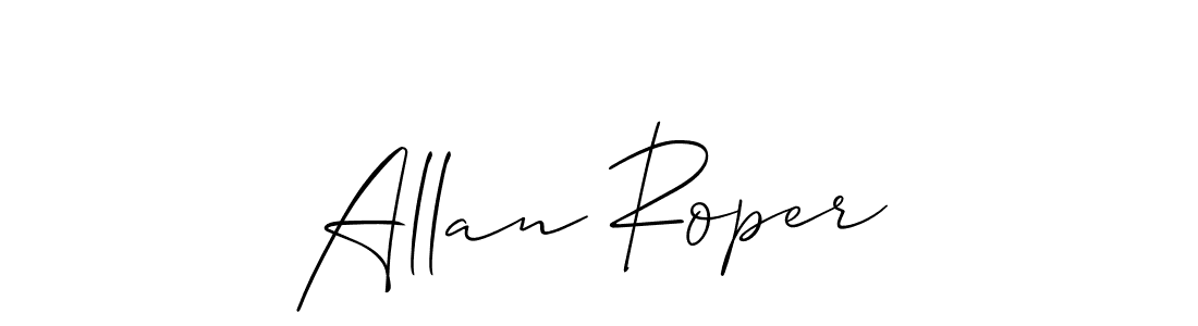 How to make Allan Roper name signature. Use Allison_Script style for creating short signs online. This is the latest handwritten sign. Allan Roper signature style 2 images and pictures png