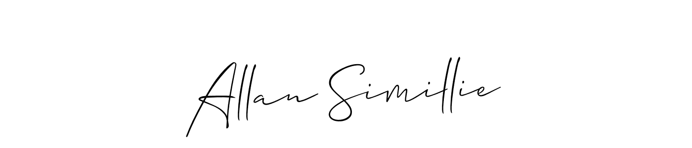 Also You can easily find your signature by using the search form. We will create Allan Simillie name handwritten signature images for you free of cost using Allison_Script sign style. Allan Simillie signature style 2 images and pictures png