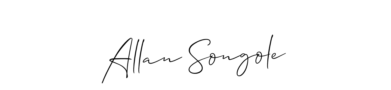 Use a signature maker to create a handwritten signature online. With this signature software, you can design (Allison_Script) your own signature for name Allan Songole. Allan Songole signature style 2 images and pictures png