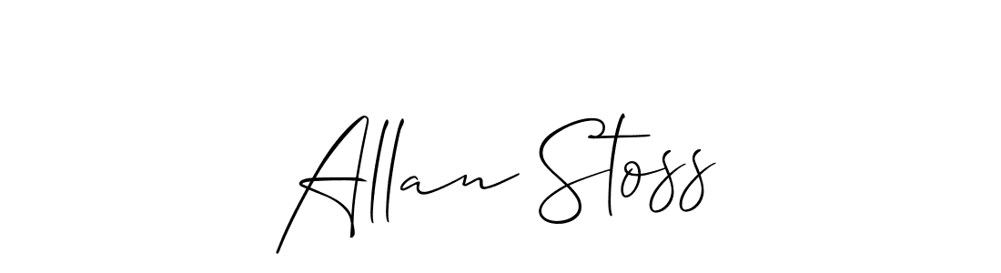 Make a short Allan Stoss signature style. Manage your documents anywhere anytime using Allison_Script. Create and add eSignatures, submit forms, share and send files easily. Allan Stoss signature style 2 images and pictures png