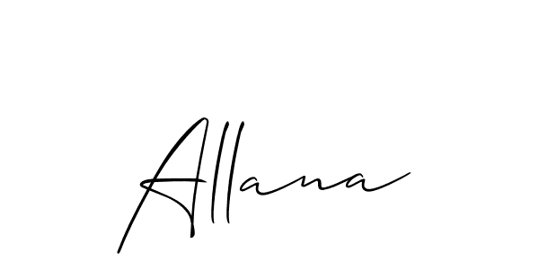 How to make Allana name signature. Use Allison_Script style for creating short signs online. This is the latest handwritten sign. Allana signature style 2 images and pictures png