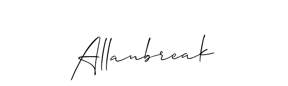 It looks lik you need a new signature style for name Allanbreak. Design unique handwritten (Allison_Script) signature with our free signature maker in just a few clicks. Allanbreak signature style 2 images and pictures png