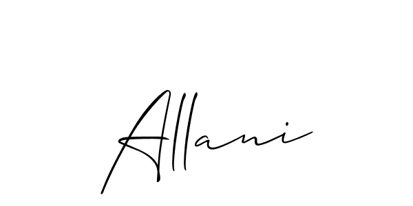 The best way (Allison_Script) to make a short signature is to pick only two or three words in your name. The name Allani include a total of six letters. For converting this name. Allani signature style 2 images and pictures png