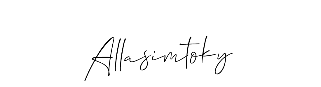 Create a beautiful signature design for name Allasimtoky. With this signature (Allison_Script) fonts, you can make a handwritten signature for free. Allasimtoky signature style 2 images and pictures png