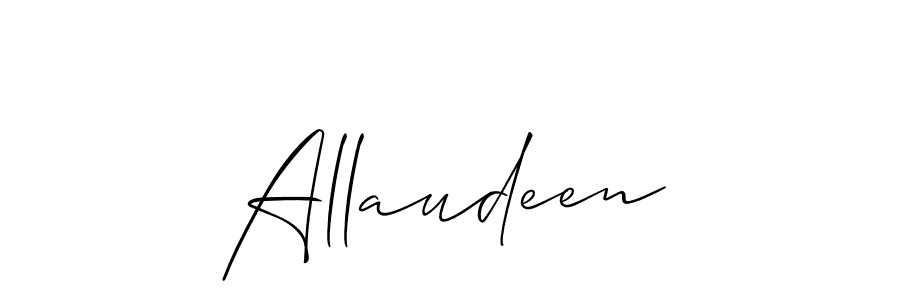 Create a beautiful signature design for name Allaudeen. With this signature (Allison_Script) fonts, you can make a handwritten signature for free. Allaudeen signature style 2 images and pictures png