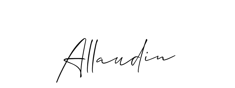 Design your own signature with our free online signature maker. With this signature software, you can create a handwritten (Allison_Script) signature for name Allaudin. Allaudin signature style 2 images and pictures png