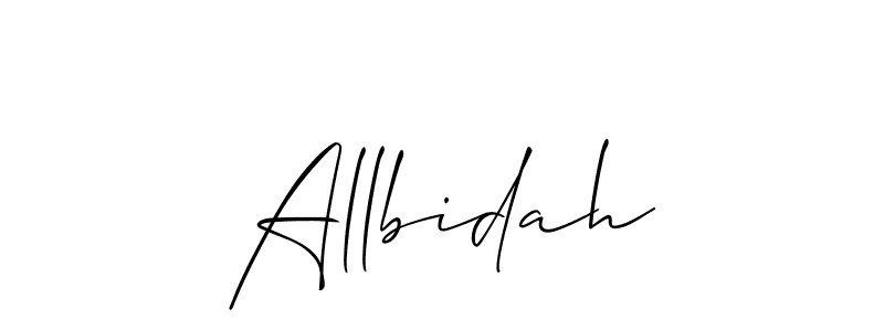 Similarly Allison_Script is the best handwritten signature design. Signature creator online .You can use it as an online autograph creator for name Allbidah. Allbidah signature style 2 images and pictures png