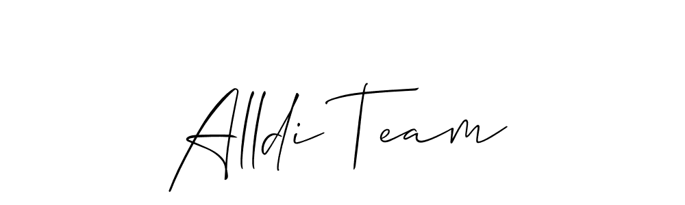 You should practise on your own different ways (Allison_Script) to write your name (Alldi Team) in signature. don't let someone else do it for you. Alldi Team signature style 2 images and pictures png