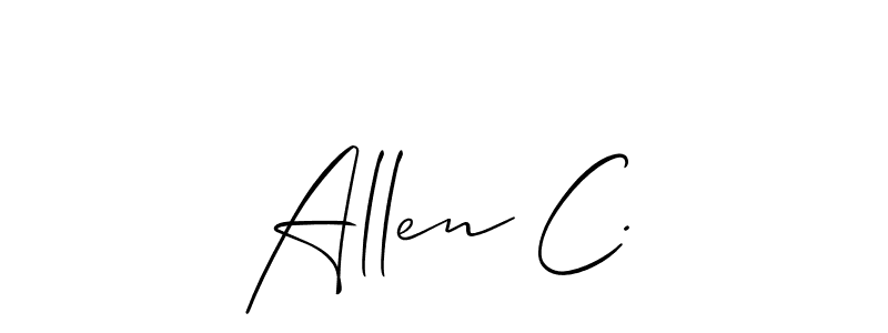 Allen C. stylish signature style. Best Handwritten Sign (Allison_Script) for my name. Handwritten Signature Collection Ideas for my name Allen C.. Allen C. signature style 2 images and pictures png