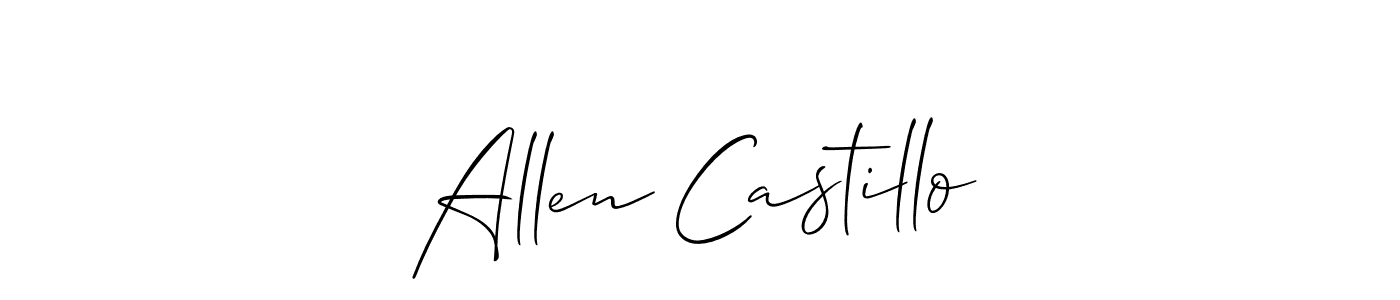 Similarly Allison_Script is the best handwritten signature design. Signature creator online .You can use it as an online autograph creator for name Allen Castillo. Allen Castillo signature style 2 images and pictures png