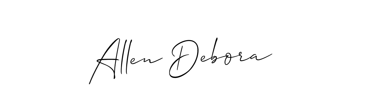 Also You can easily find your signature by using the search form. We will create Allen Debora name handwritten signature images for you free of cost using Allison_Script sign style. Allen Debora signature style 2 images and pictures png