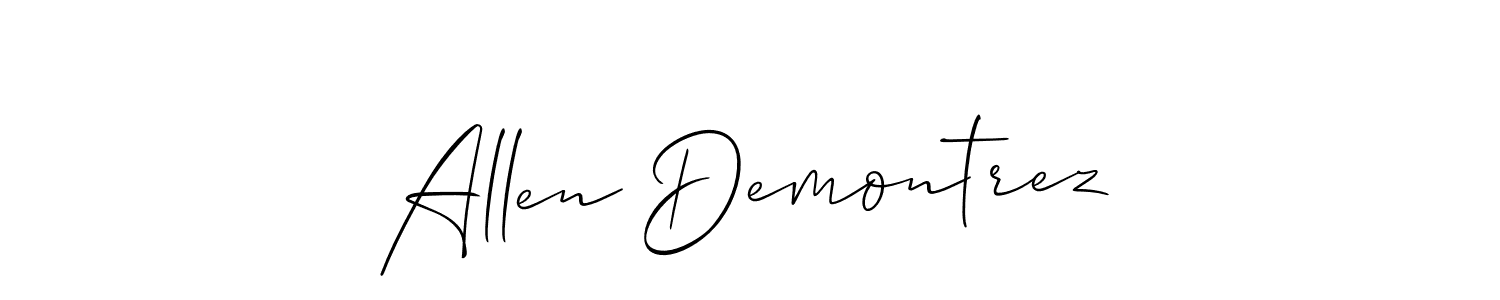 The best way (Allison_Script) to make a short signature is to pick only two or three words in your name. The name Allen Demontrez include a total of six letters. For converting this name. Allen Demontrez signature style 2 images and pictures png