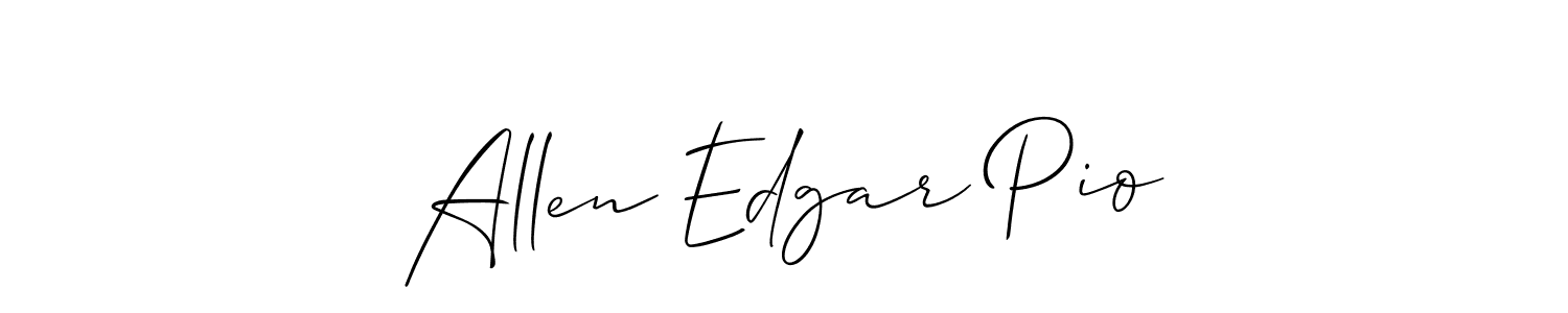 Allison_Script is a professional signature style that is perfect for those who want to add a touch of class to their signature. It is also a great choice for those who want to make their signature more unique. Get Allen Edgar Pio name to fancy signature for free. Allen Edgar Pio signature style 2 images and pictures png