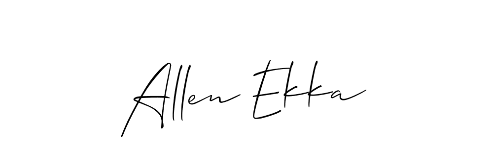 Make a beautiful signature design for name Allen Ekka. Use this online signature maker to create a handwritten signature for free. Allen Ekka signature style 2 images and pictures png