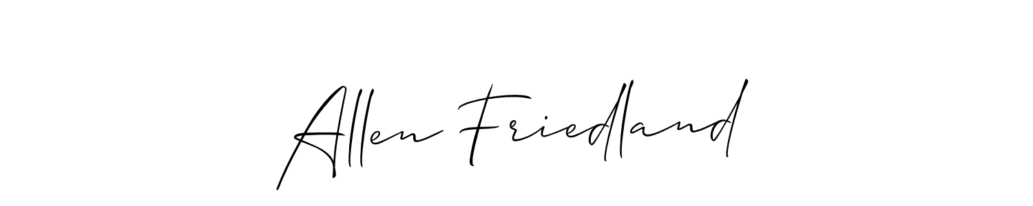 Similarly Allison_Script is the best handwritten signature design. Signature creator online .You can use it as an online autograph creator for name Allen Friedland. Allen Friedland signature style 2 images and pictures png