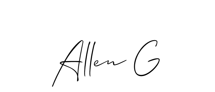 Make a beautiful signature design for name Allen G. With this signature (Allison_Script) style, you can create a handwritten signature for free. Allen G signature style 2 images and pictures png