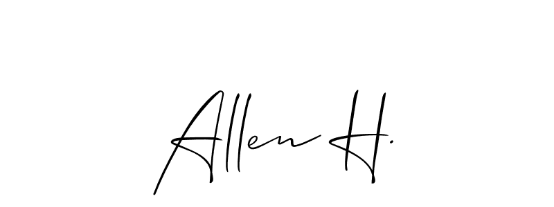 Use a signature maker to create a handwritten signature online. With this signature software, you can design (Allison_Script) your own signature for name Allen H.. Allen H. signature style 2 images and pictures png