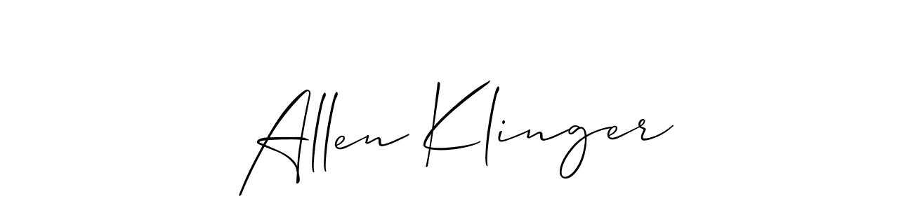 Also You can easily find your signature by using the search form. We will create Allen Klinger name handwritten signature images for you free of cost using Allison_Script sign style. Allen Klinger signature style 2 images and pictures png
