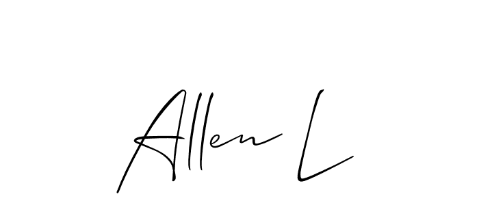 It looks lik you need a new signature style for name Allen L. Design unique handwritten (Allison_Script) signature with our free signature maker in just a few clicks. Allen L signature style 2 images and pictures png