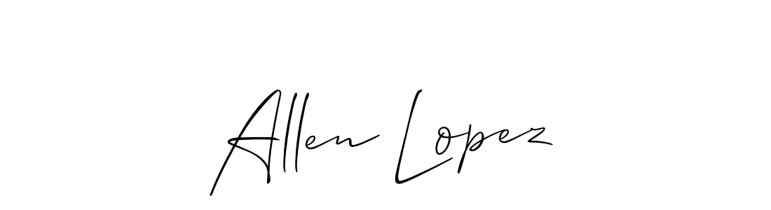 Use a signature maker to create a handwritten signature online. With this signature software, you can design (Allison_Script) your own signature for name Allen Lopez. Allen Lopez signature style 2 images and pictures png