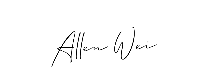 It looks lik you need a new signature style for name Allen Wei. Design unique handwritten (Allison_Script) signature with our free signature maker in just a few clicks. Allen Wei signature style 2 images and pictures png