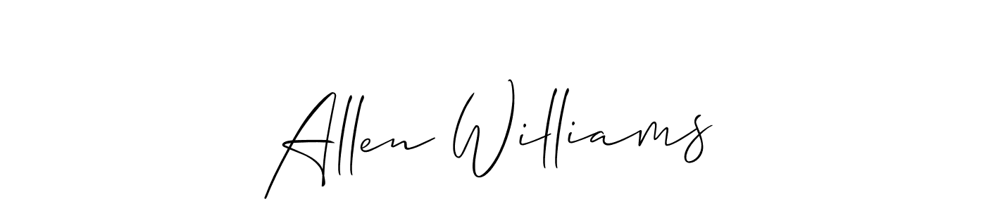 It looks lik you need a new signature style for name Allen Williams. Design unique handwritten (Allison_Script) signature with our free signature maker in just a few clicks. Allen Williams signature style 2 images and pictures png