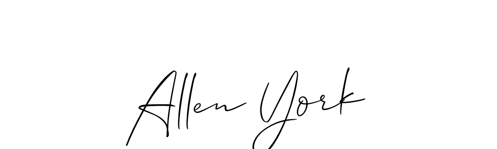 Use a signature maker to create a handwritten signature online. With this signature software, you can design (Allison_Script) your own signature for name Allen York. Allen York signature style 2 images and pictures png