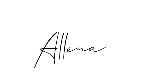 It looks lik you need a new signature style for name Allena. Design unique handwritten (Allison_Script) signature with our free signature maker in just a few clicks. Allena signature style 2 images and pictures png