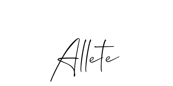 Here are the top 10 professional signature styles for the name Allete. These are the best autograph styles you can use for your name. Allete signature style 2 images and pictures png