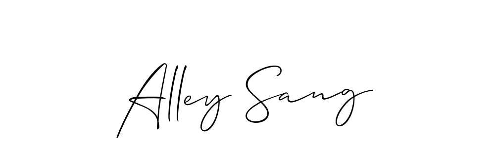 Create a beautiful signature design for name Alley Sang. With this signature (Allison_Script) fonts, you can make a handwritten signature for free. Alley Sang signature style 2 images and pictures png