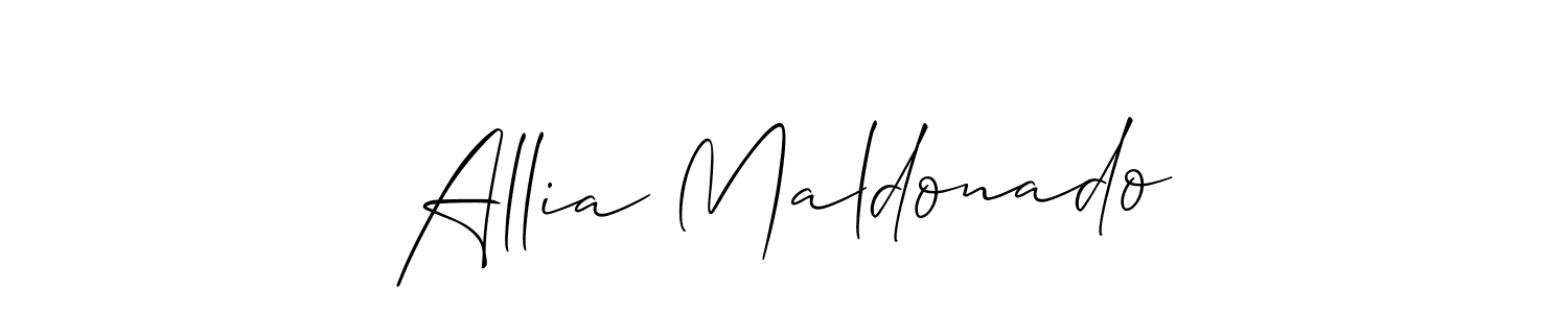 Use a signature maker to create a handwritten signature online. With this signature software, you can design (Allison_Script) your own signature for name Allia Maldonado. Allia Maldonado signature style 2 images and pictures png