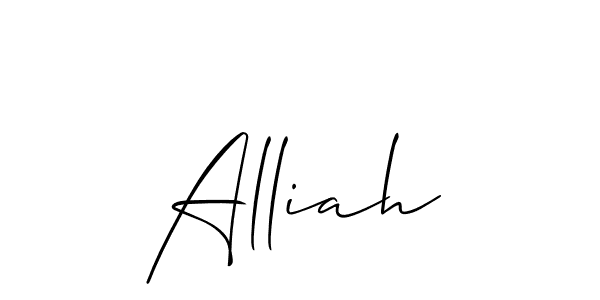 You can use this online signature creator to create a handwritten signature for the name Alliah. This is the best online autograph maker. Alliah signature style 2 images and pictures png