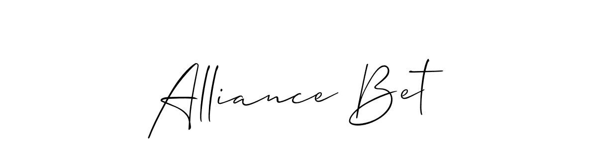 How to make Alliance Bet name signature. Use Allison_Script style for creating short signs online. This is the latest handwritten sign. Alliance Bet signature style 2 images and pictures png