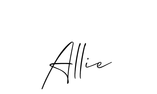 Use a signature maker to create a handwritten signature online. With this signature software, you can design (Allison_Script) your own signature for name Allie. Allie signature style 2 images and pictures png