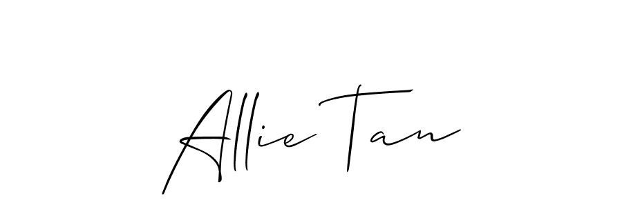 Allison_Script is a professional signature style that is perfect for those who want to add a touch of class to their signature. It is also a great choice for those who want to make their signature more unique. Get Allie Tan name to fancy signature for free. Allie Tan signature style 2 images and pictures png