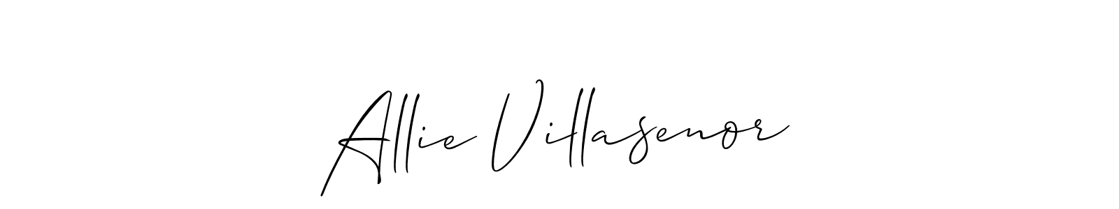 Use a signature maker to create a handwritten signature online. With this signature software, you can design (Allison_Script) your own signature for name Allie Villasenor. Allie Villasenor signature style 2 images and pictures png