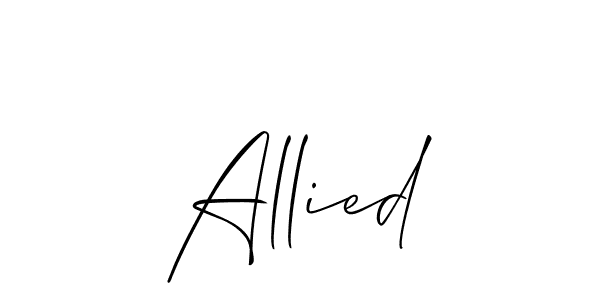 How to make Allied signature? Allison_Script is a professional autograph style. Create handwritten signature for Allied name. Allied signature style 2 images and pictures png