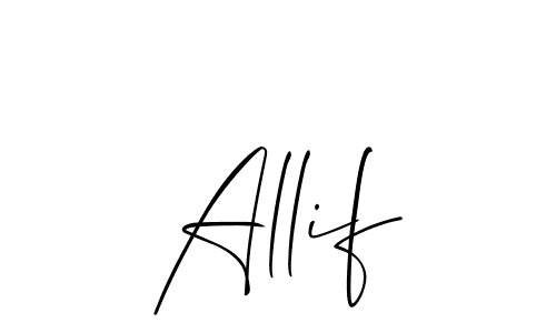 The best way (Allison_Script) to make a short signature is to pick only two or three words in your name. The name Allif include a total of six letters. For converting this name. Allif signature style 2 images and pictures png