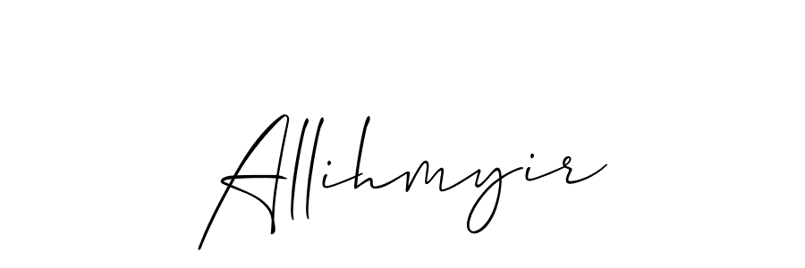 Design your own signature with our free online signature maker. With this signature software, you can create a handwritten (Allison_Script) signature for name Allihmyir. Allihmyir signature style 2 images and pictures png