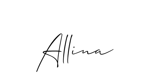 How to make Allina signature? Allison_Script is a professional autograph style. Create handwritten signature for Allina name. Allina signature style 2 images and pictures png