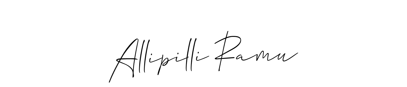 Best and Professional Signature Style for Allipilli Ramu. Allison_Script Best Signature Style Collection. Allipilli Ramu signature style 2 images and pictures png