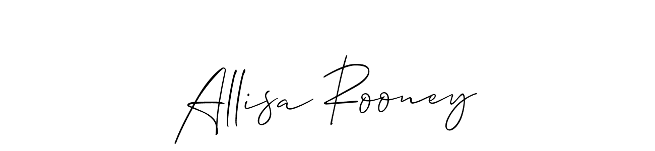 How to make Allisa Rooney name signature. Use Allison_Script style for creating short signs online. This is the latest handwritten sign. Allisa Rooney signature style 2 images and pictures png