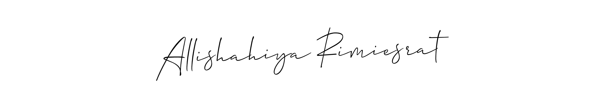 Create a beautiful signature design for name Allishahiya Rimiesrat. With this signature (Allison_Script) fonts, you can make a handwritten signature for free. Allishahiya Rimiesrat signature style 2 images and pictures png