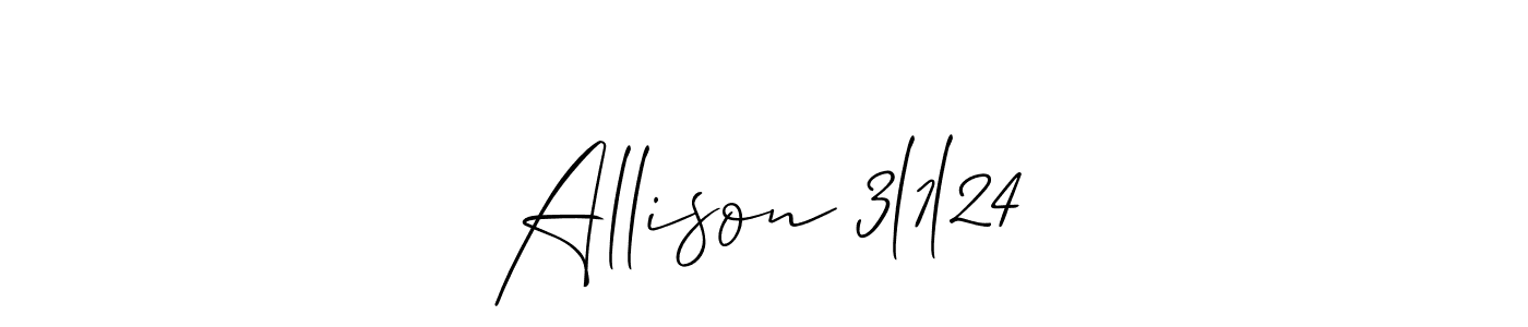 Design your own signature with our free online signature maker. With this signature software, you can create a handwritten (Allison_Script) signature for name Allison 3l1l24. Allison 3l1l24 signature style 2 images and pictures png