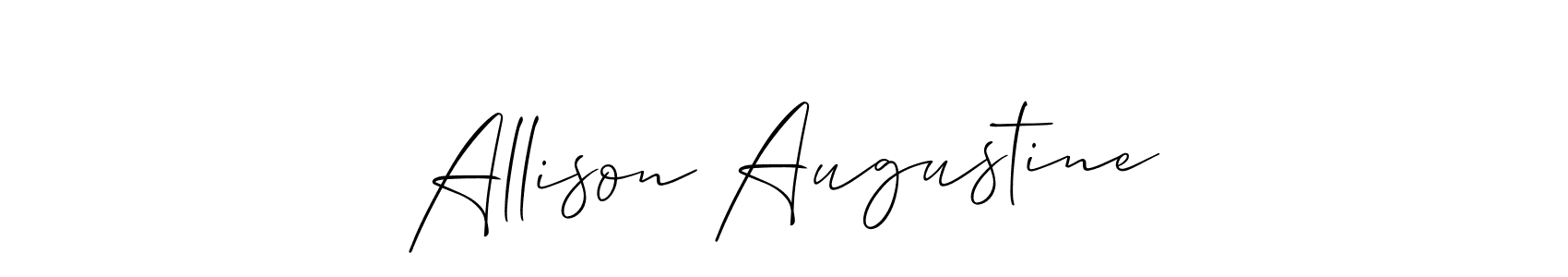 The best way (Allison_Script) to make a short signature is to pick only two or three words in your name. The name Allison Augustine include a total of six letters. For converting this name. Allison Augustine signature style 2 images and pictures png