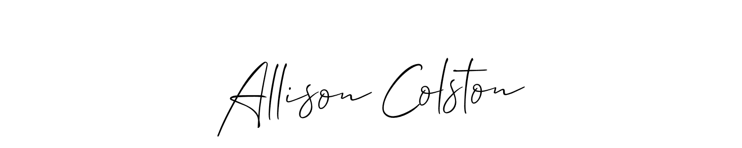 You can use this online signature creator to create a handwritten signature for the name Allison Colston. This is the best online autograph maker. Allison Colston signature style 2 images and pictures png